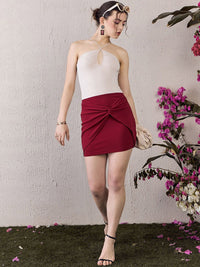 Berrylush Women High Rise Straight Mini Skirt