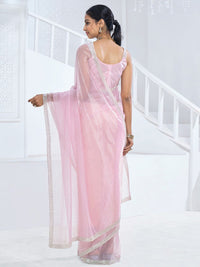 Saree mall Embellished Beads and Stones Organza Saree