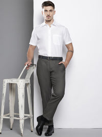 The Indian Garage Co. X Luxe Men Textured Regular Fit Formal Trousers