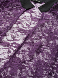 Antheaa Women Purple Laced Shrug