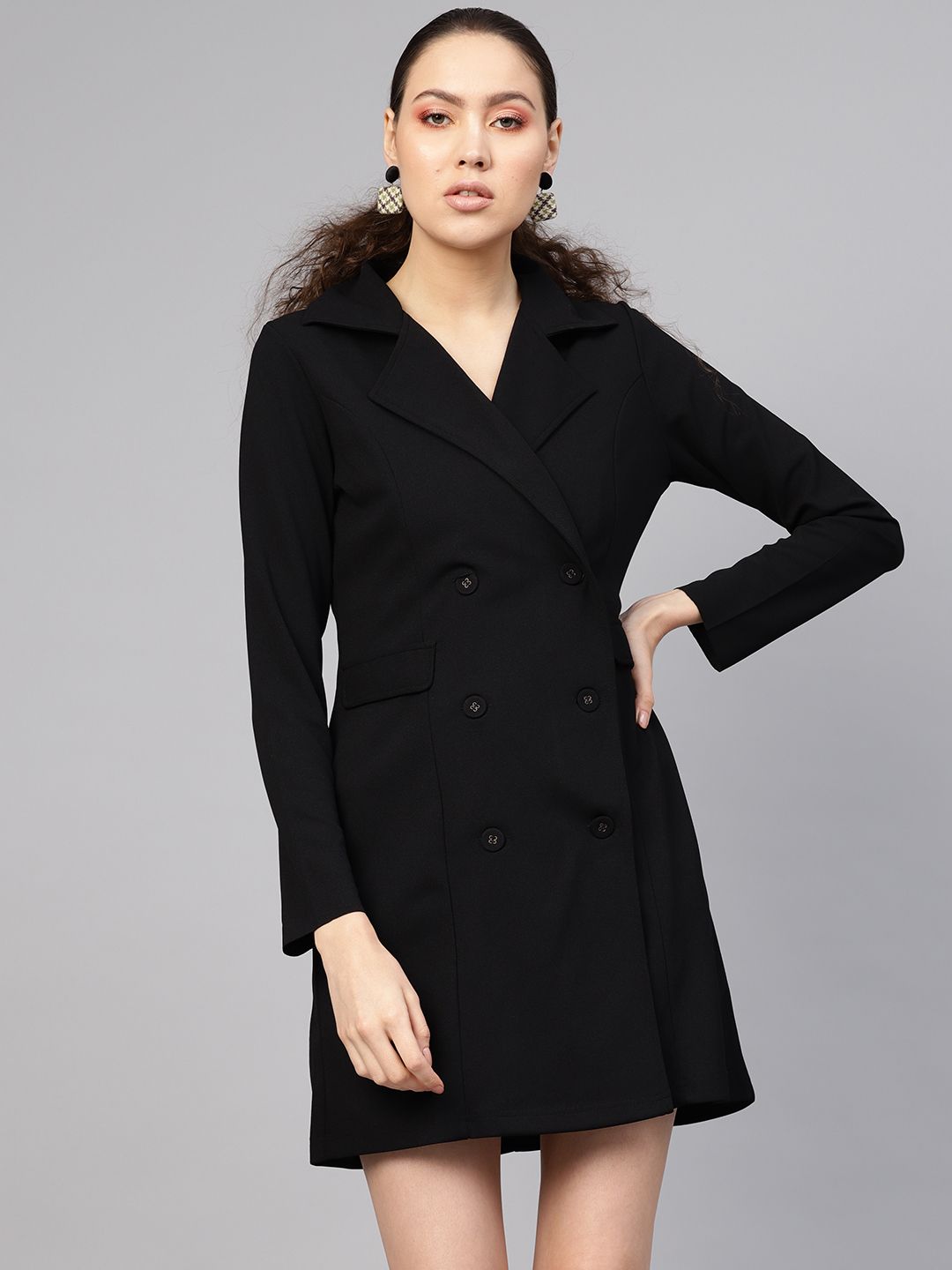 SASSAFRAS Black Blazer Dress