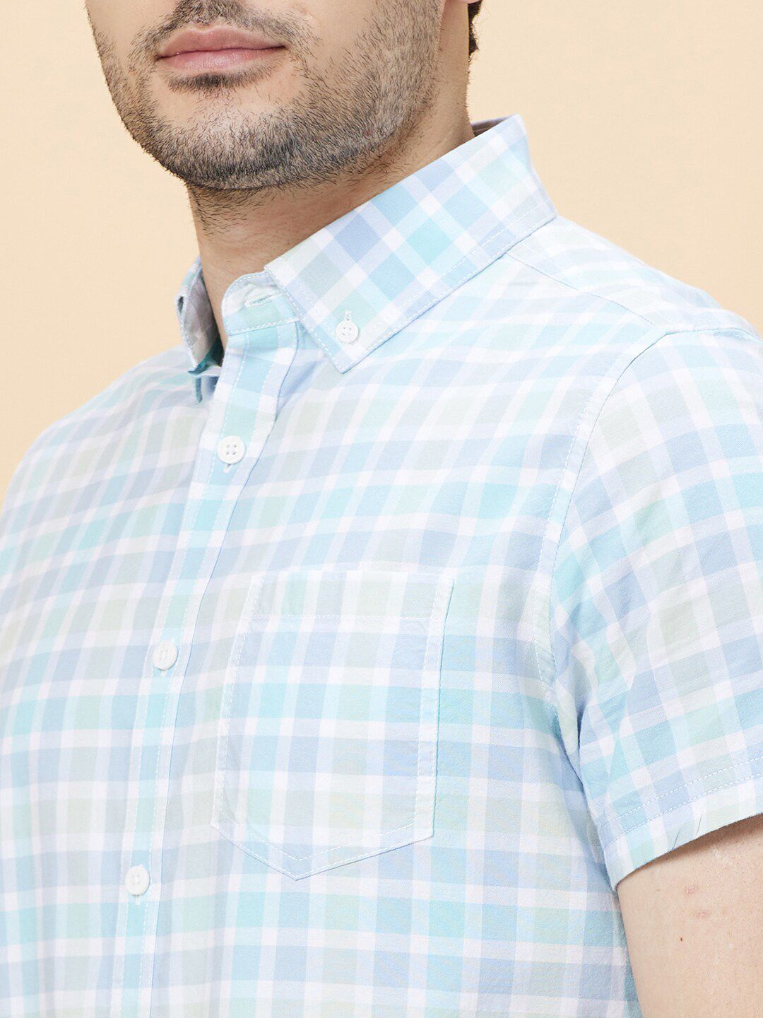 Being Human Men Slim Fit Tartan Checks Button-Down Collar Opaque Checked Casual Shirt