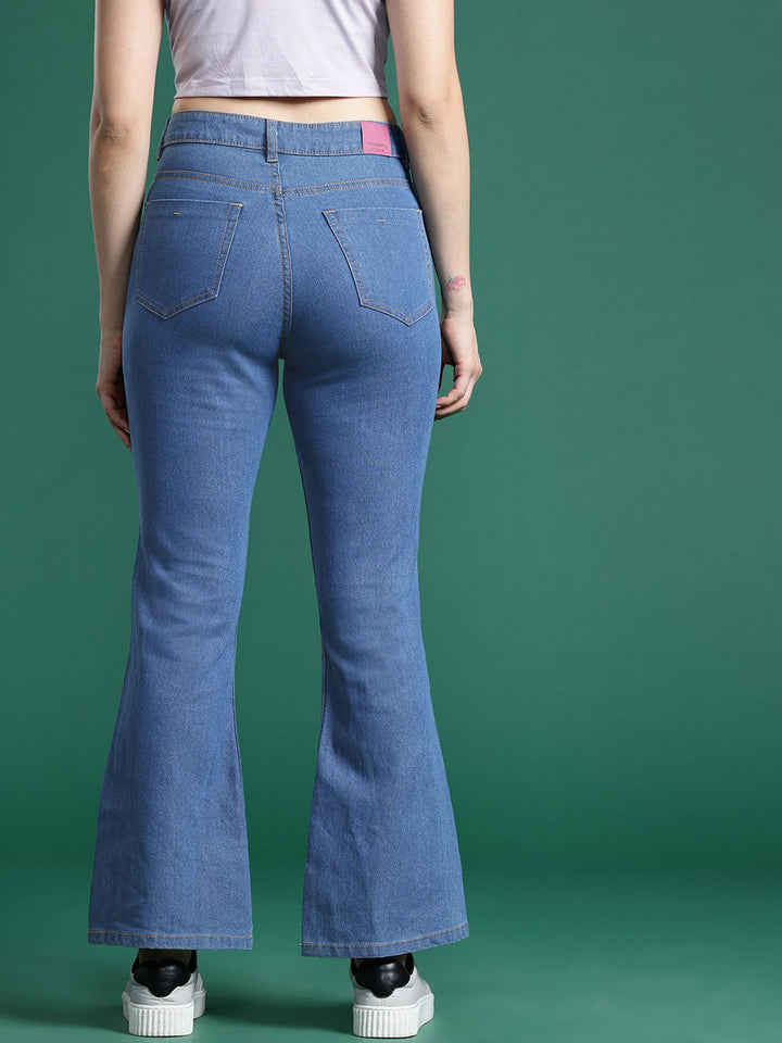 DressBerry Women Slim Flared Stretchable Jeans