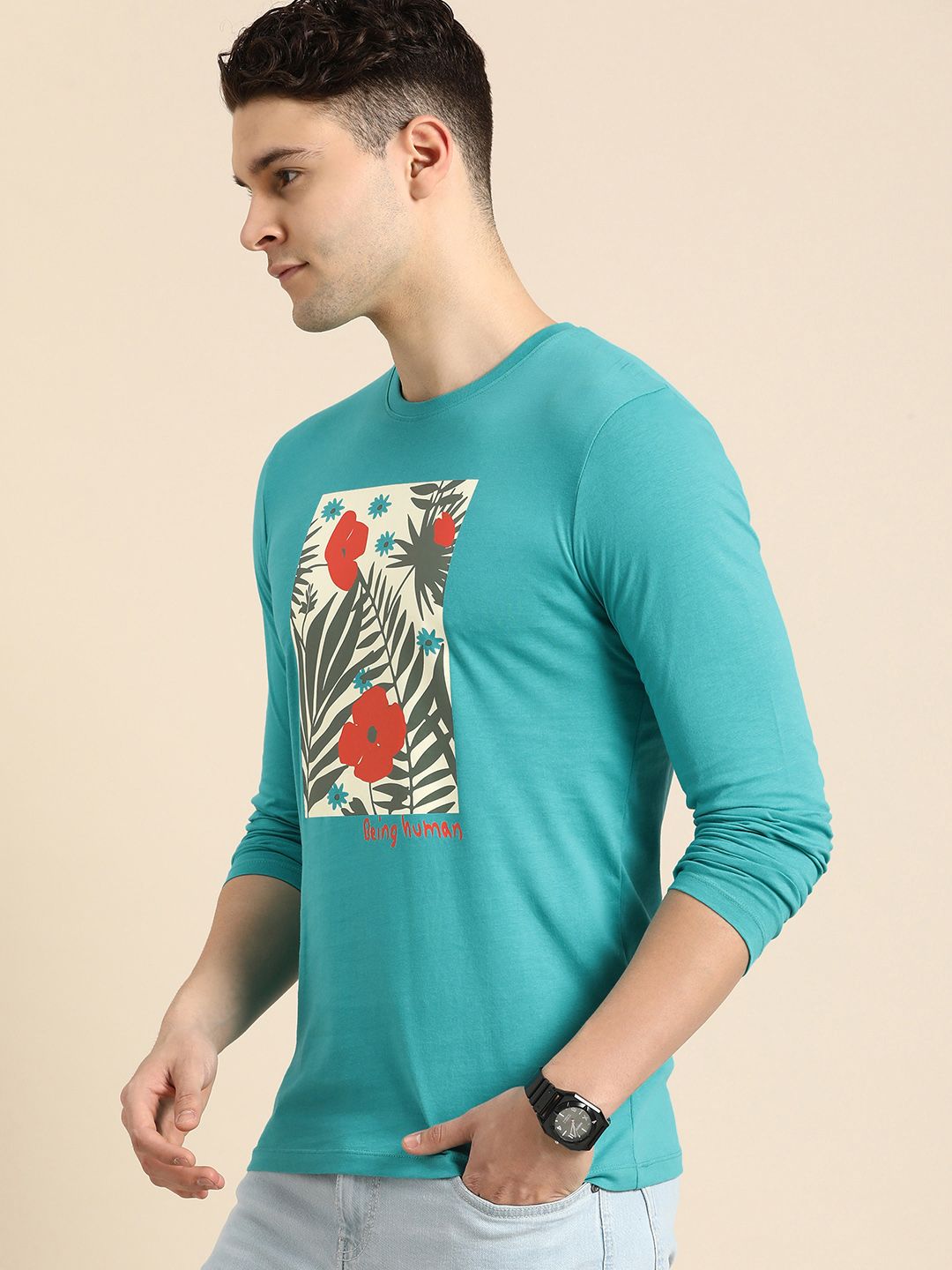 Being Human Graphic Printed Pure Cotton T-shirt