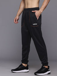 HRX by Hrithik Roshan Men Brand Logo Printed Detail Mid-Rise Rapid-Dry Training Joggers