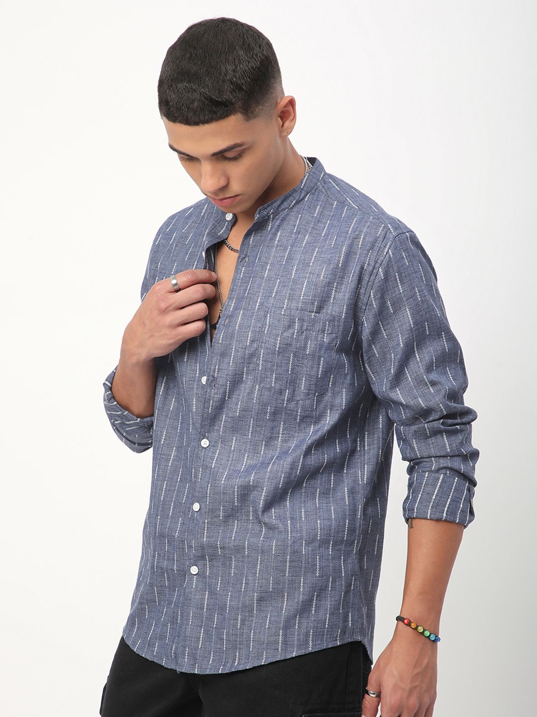 VASTRADO Men Classic Slim Fit Opaque Casual Shirt