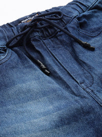 The Indian Garage Co Men Blue Light Fade Stretchable Jogger Jeans