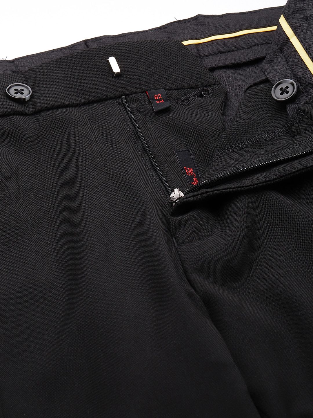 Raymond Men Solid Mid-Rise Slim Fit Formal Trousers