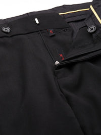 Raymond Men Solid Mid-Rise Slim Fit Formal Trousers