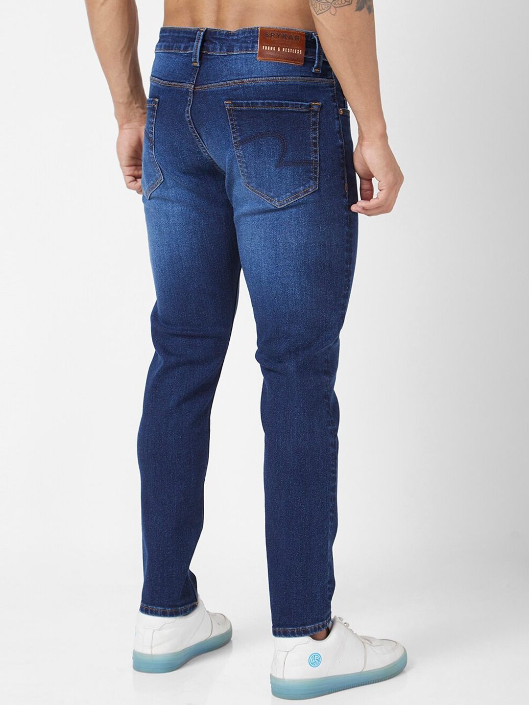 SPYKAR Men Clean Look Kano Slim Fit Light Fade Stretchable Jeans