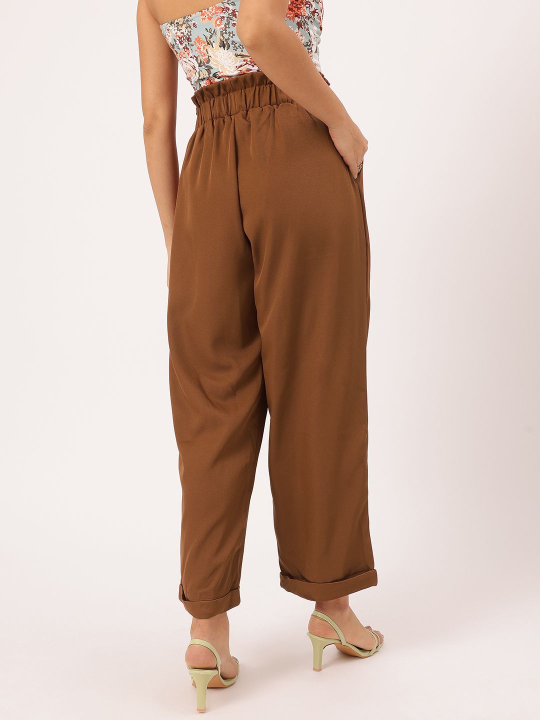 DressBerry Women Urban Heritage Tie-Up Formal Trousers