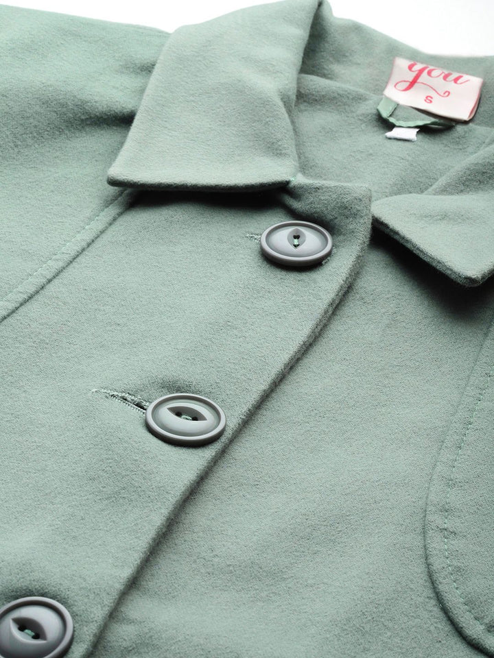 all about you Shirt Collar Longline Overcoat