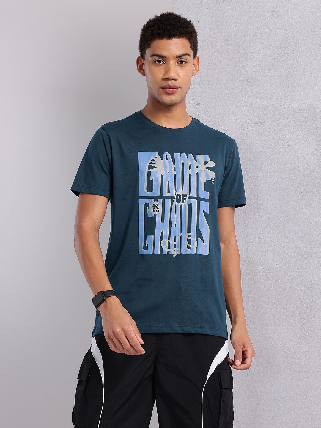 HRX by Hrithik Roshan Typography Printed T-shirt