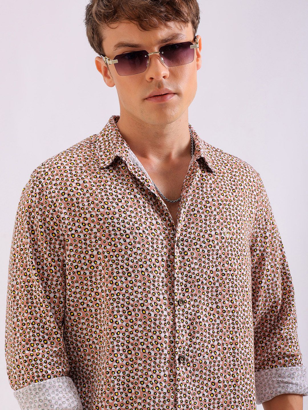 The Indian Garage Co Men Slim Fit Opaque Printed Casual Shirt