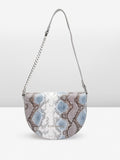 Lino Perros Snake Skin Textured Structured Shoulder Bag