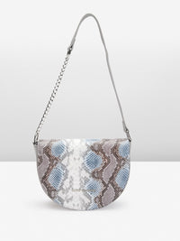 Lino Perros Snake Skin Textured Structured Shoulder Bag