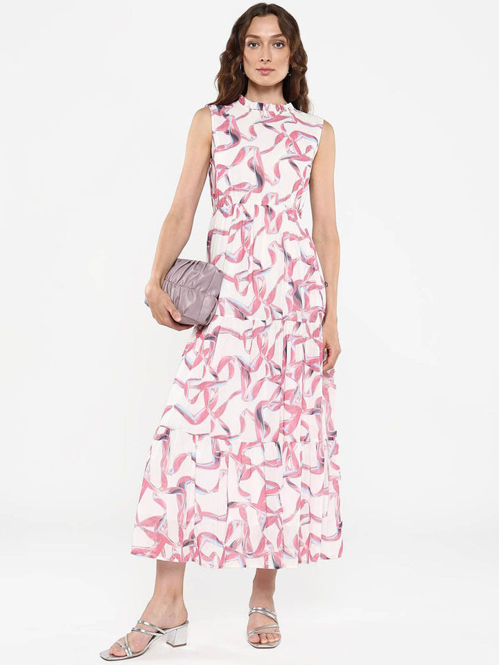 RAREISM Printed Fit & Flare Midi Dress