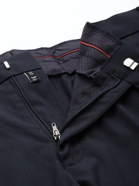 Park Avenue Men Striped Slim Fit Formal Trousers