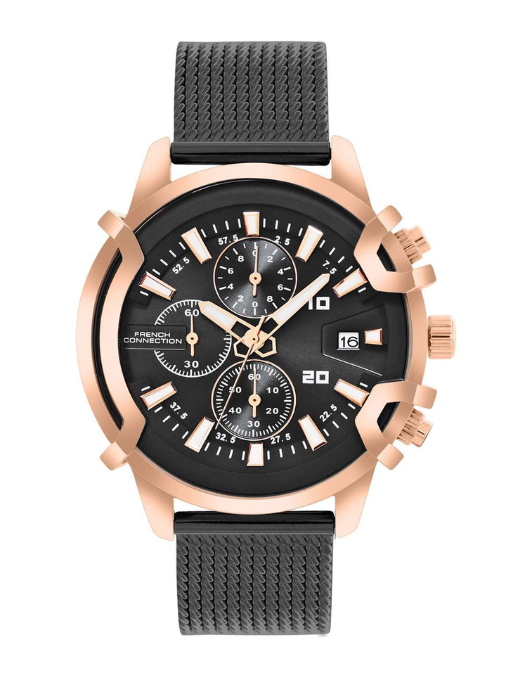 French Connection Men Dial & Stainless Steel Bracelet Style Straps Analogue Watch FCH003BM