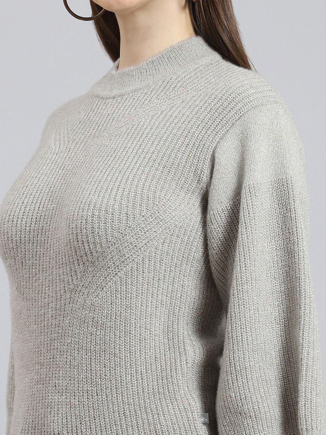Monte Carlo Cable Knit Self Design Pullover Sweater
