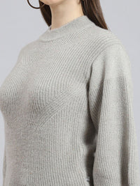Monte Carlo Cable Knit Self Design Pullover Sweater
