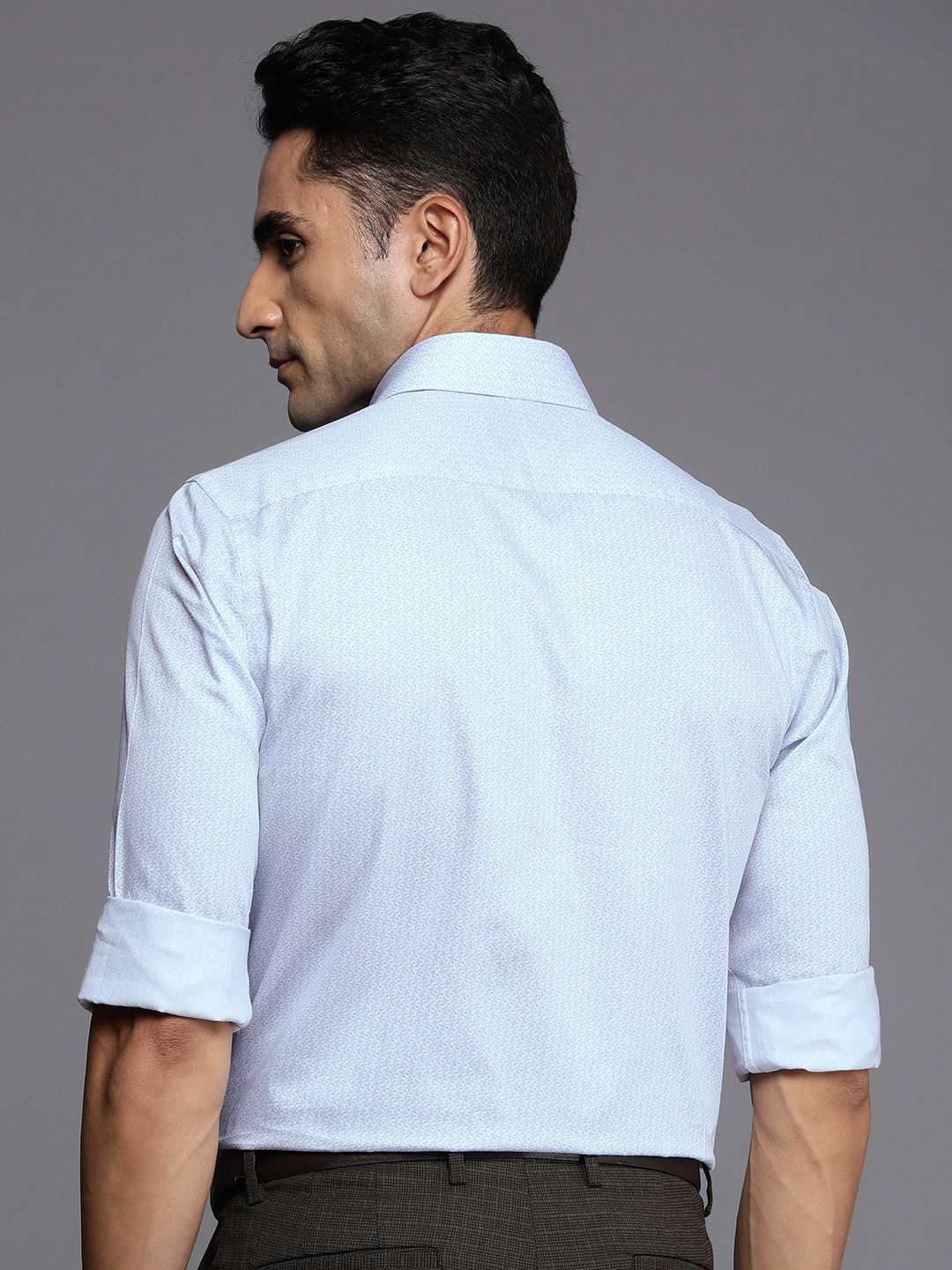 Raymond Pure Cotton Ethnic Motifs Printed Slim Fit Formal Shirt