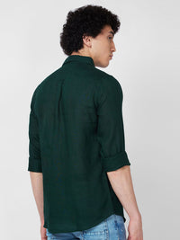 SPYKAR Spread Collar Linen Casual Shirt