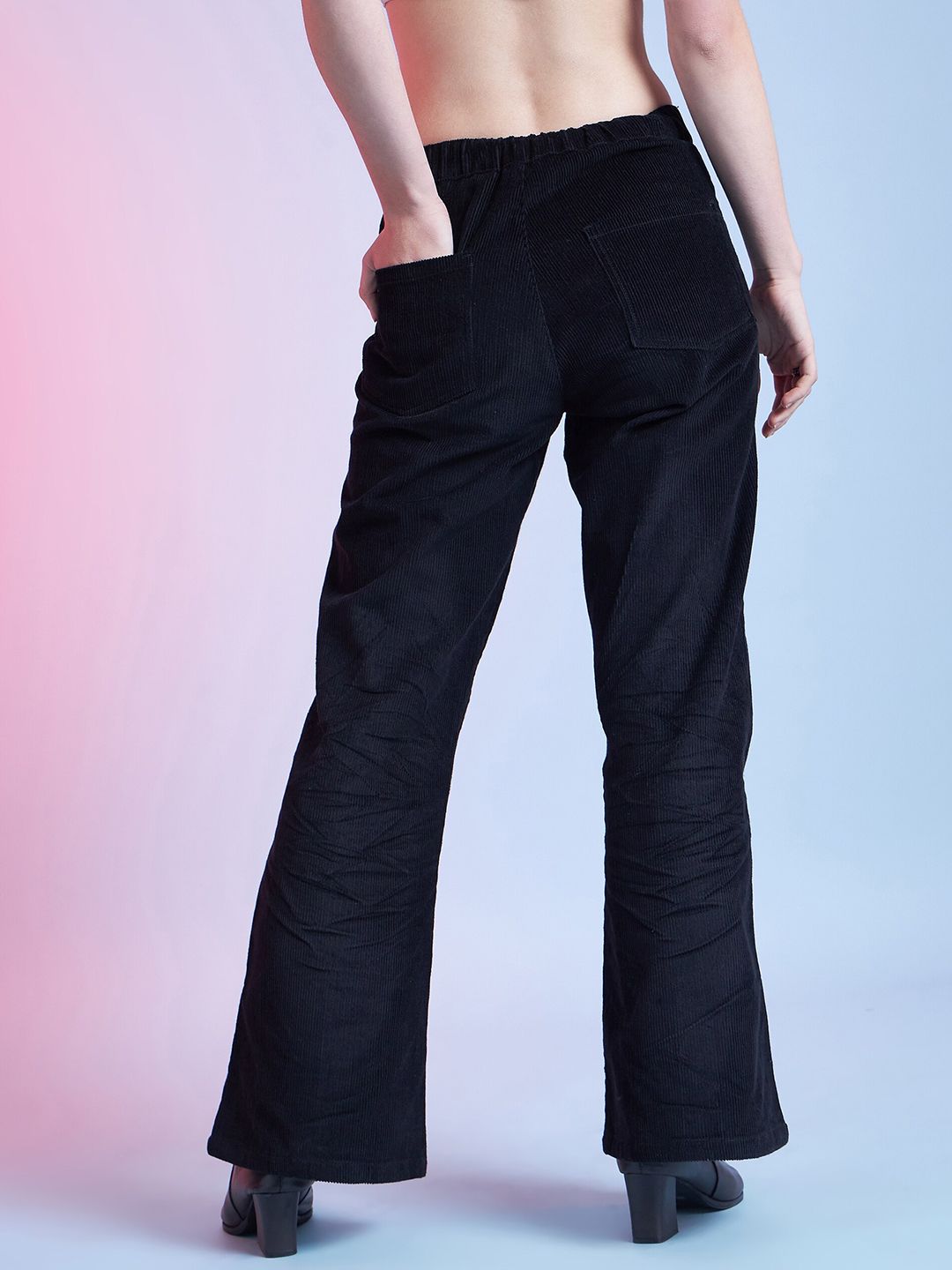 STREET 9 Women Relaxed Pure Cotton Flared Trousers