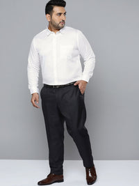 DENNISON Men White Smart Slim Fit Opaque Pure Cotton Formal Shirt