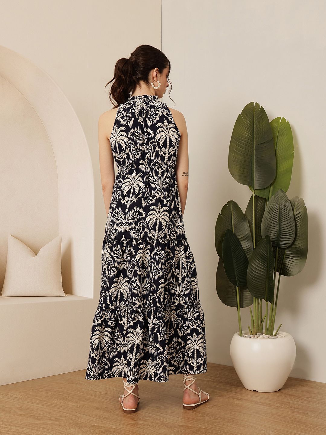 Jalan 9 Wanita Cetak Fit & Flare Dress Fit & Flare