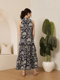 Jalan 9 Wanita Cetak Fit & Flare Dress Fit & Flare