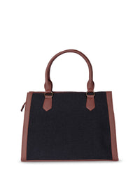 ZOUK Oversized Structured Jute Handheld Bag