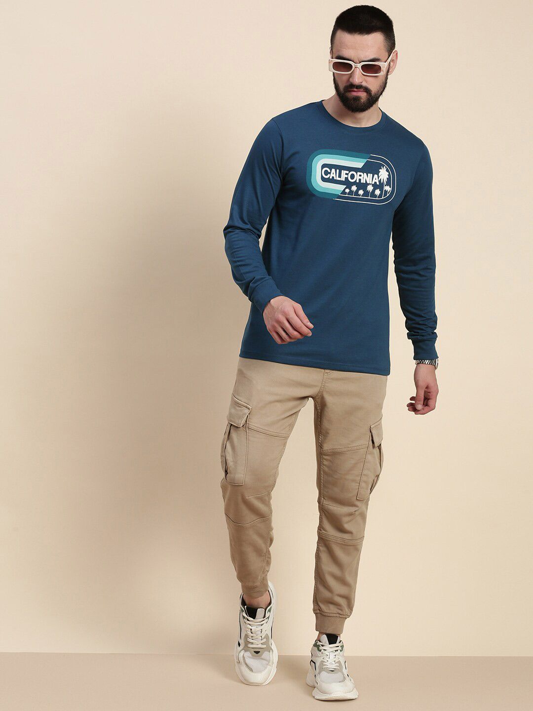 DILLINGER Typography Printed Round Neck Pure Cotton T-shirt