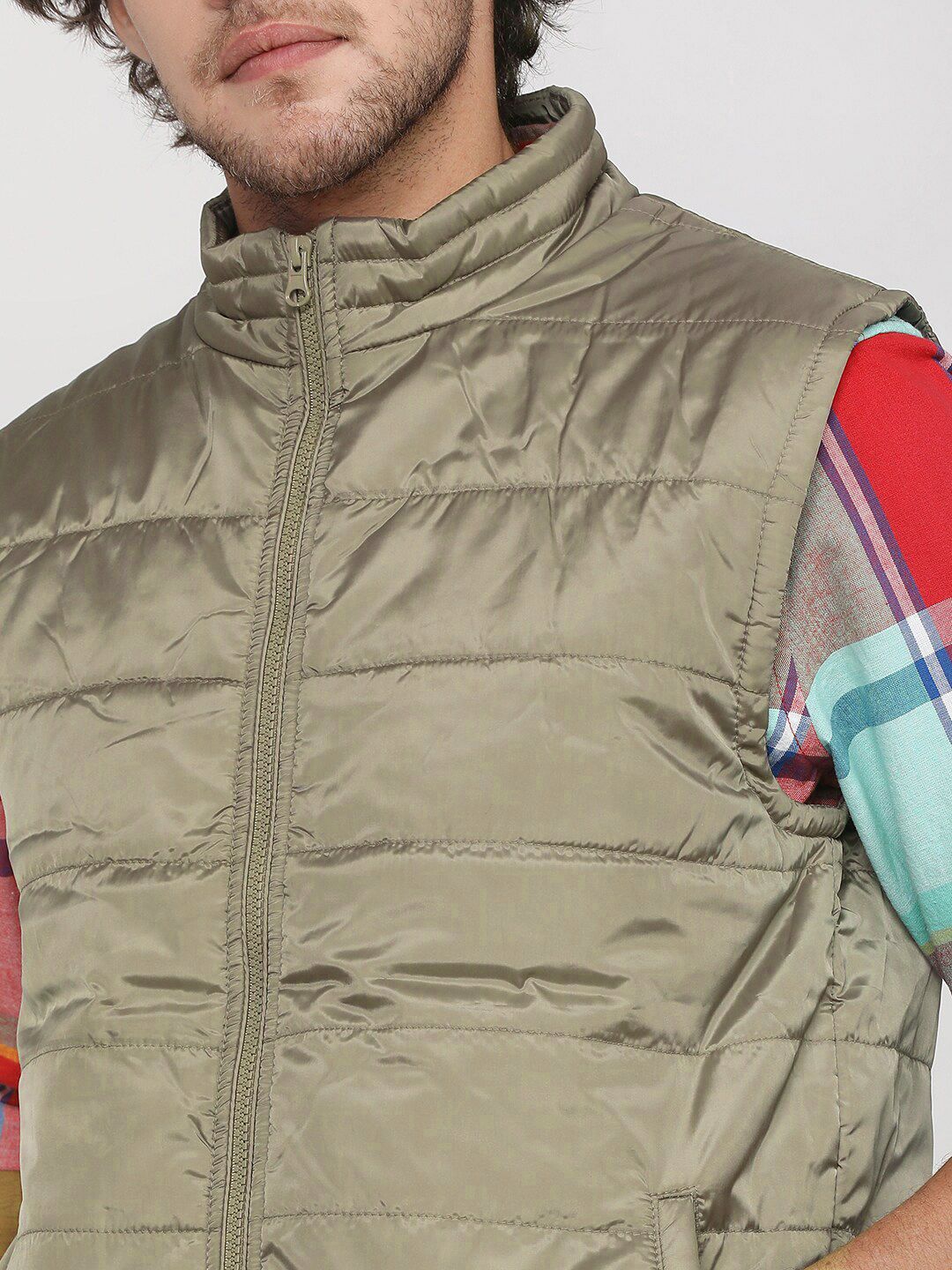 HIGHLANDER Men Brown Checked Padded Jacket