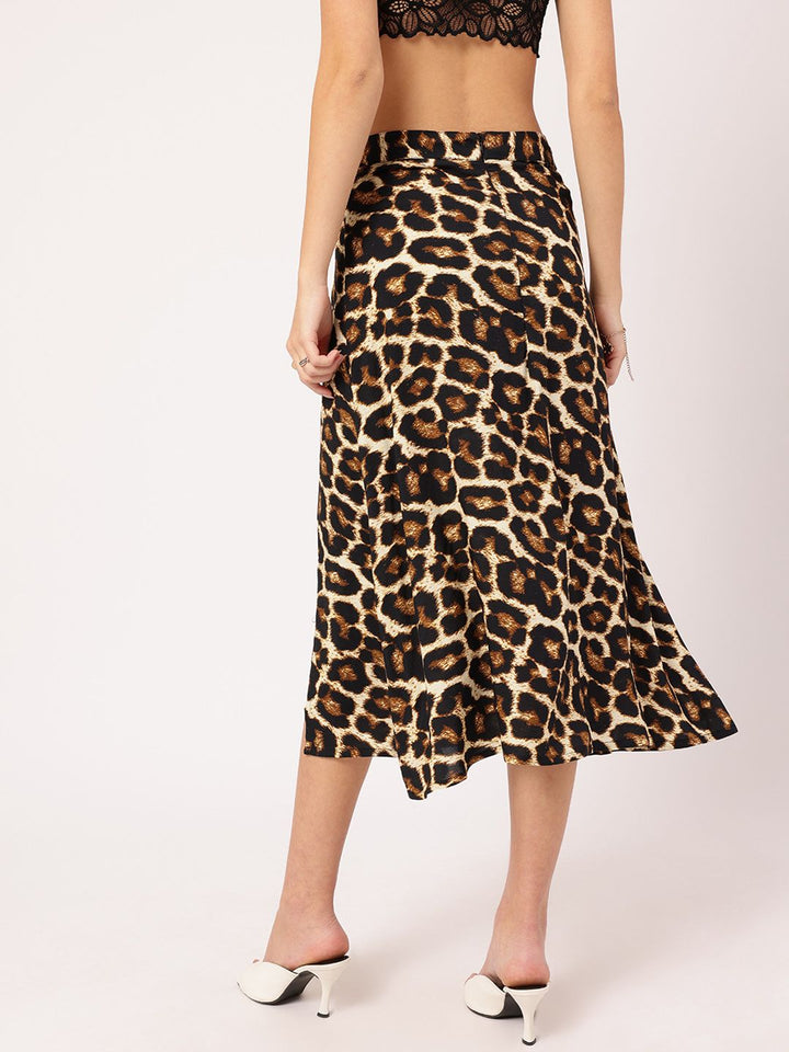 DressBerry Animal Print A-Line Skirt