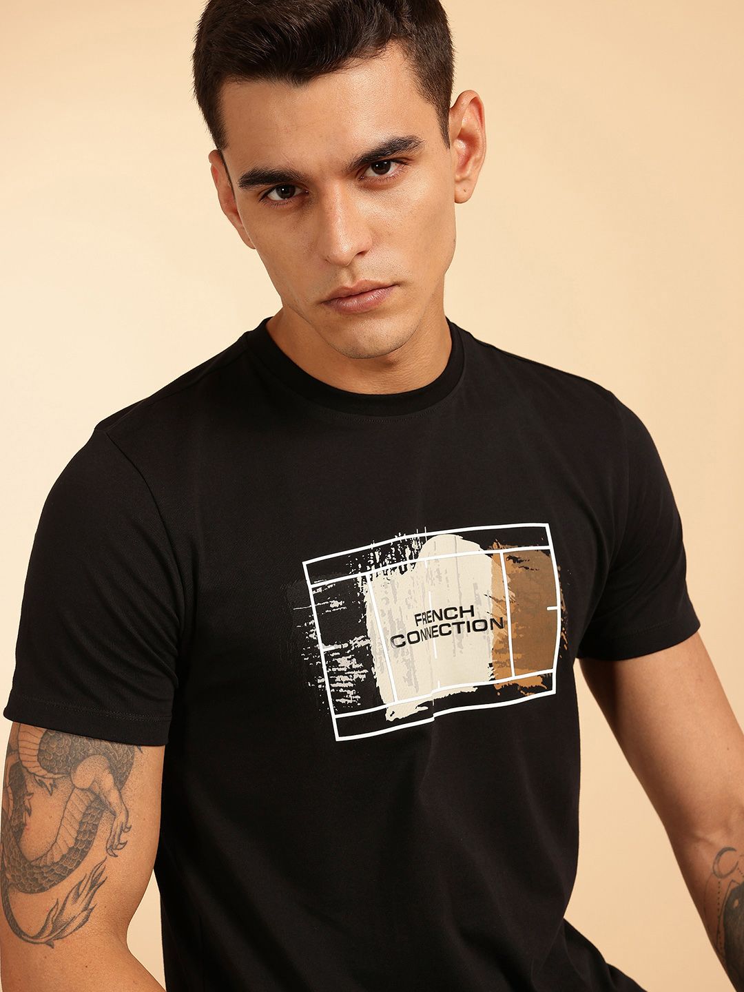 T-shirt logo jenama sambungan Perancis