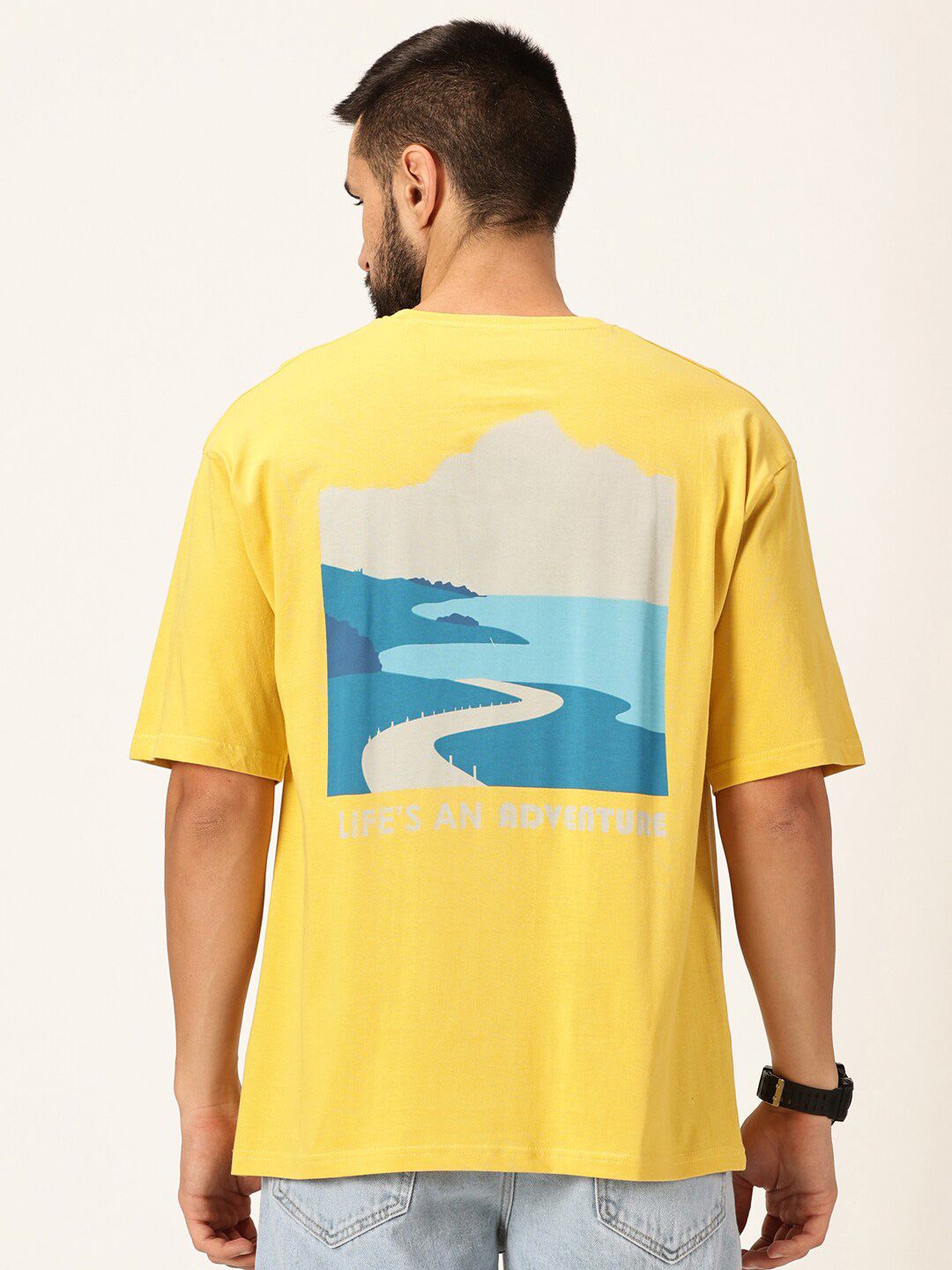 Thomas Scott Graphic Printed Bio Finish Pure Cotton Oversized T-shirt