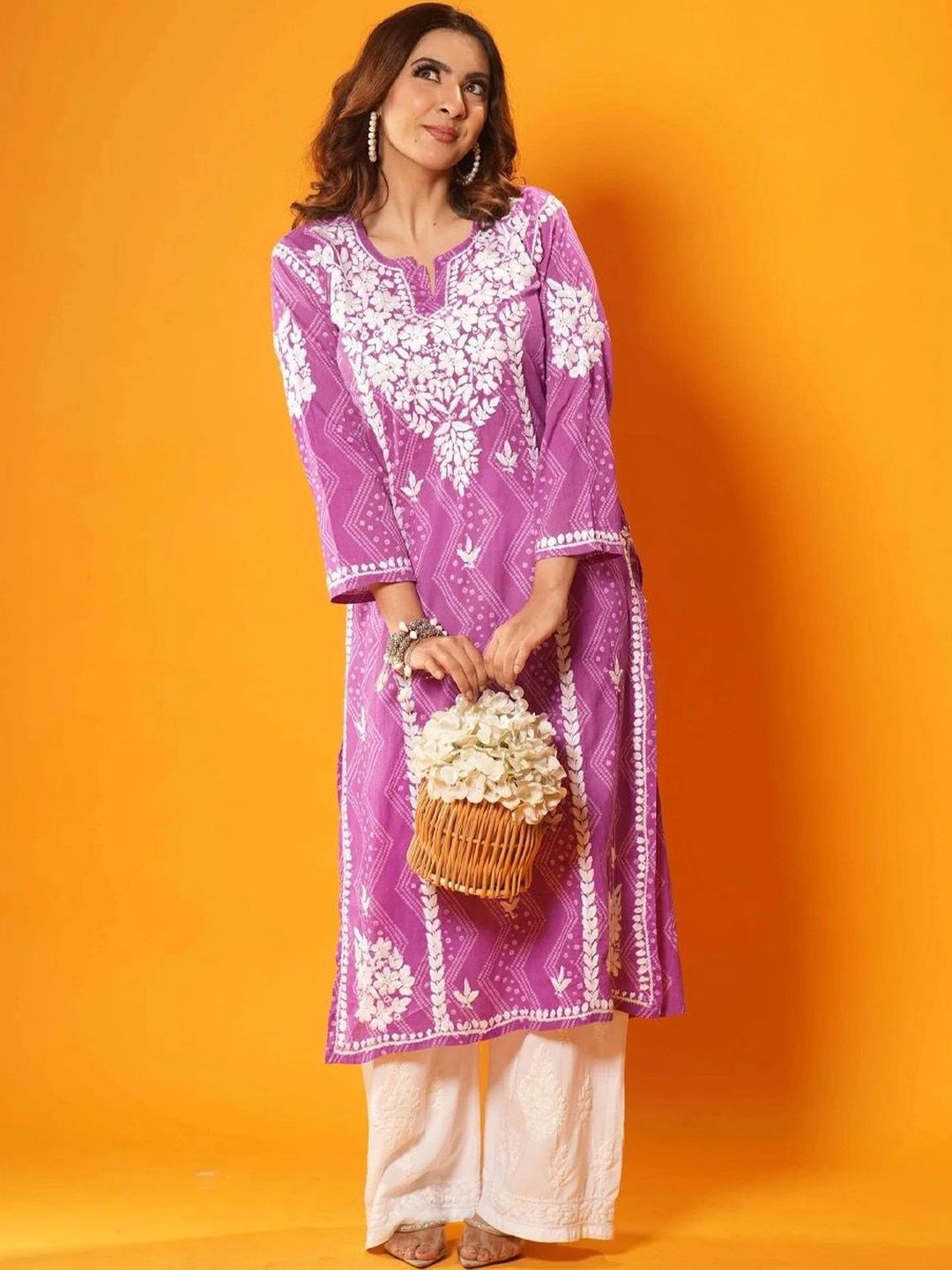 House of Chikankari Women Embroidered Chikankari Grandeur & Majestic Artwork Kurta