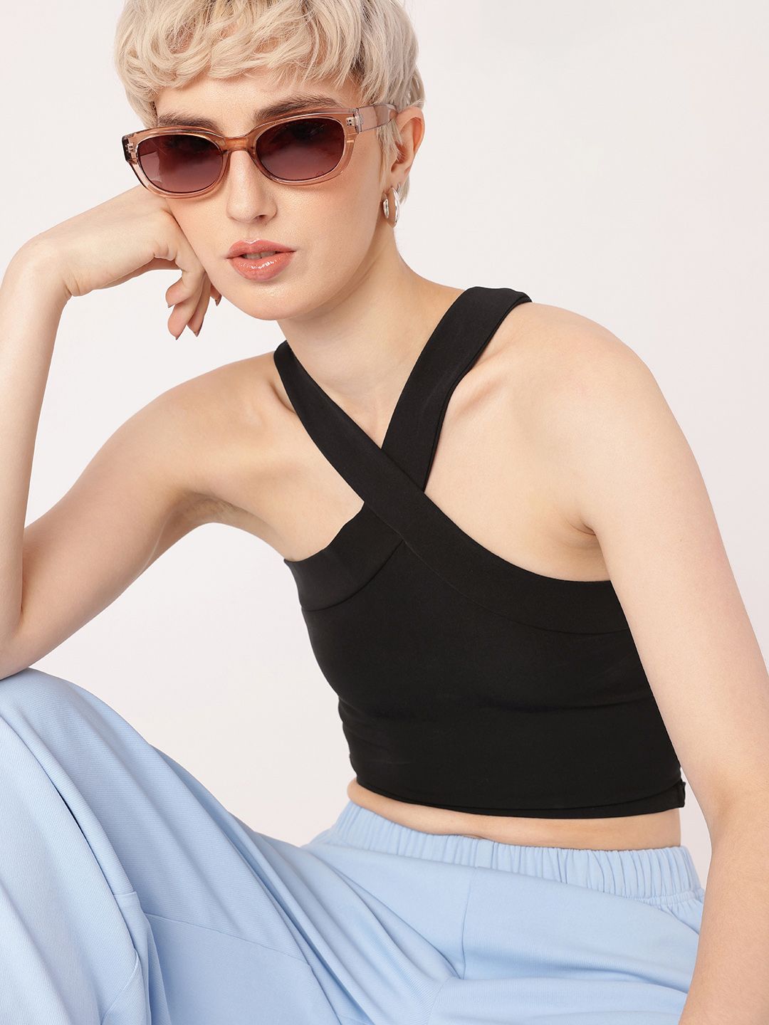 DressBerry Y2K Revival Halter Neck Crop Top