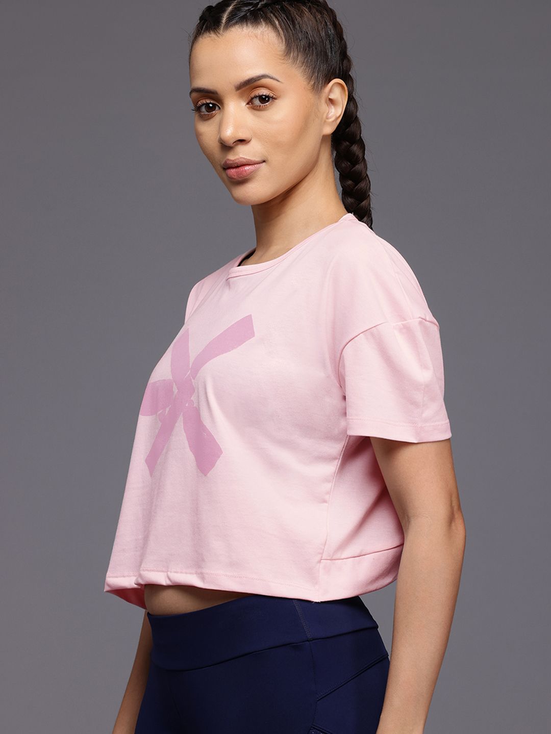 HRX by Hrithik Roshan Printed Cut Out Back Yoga T-shirt