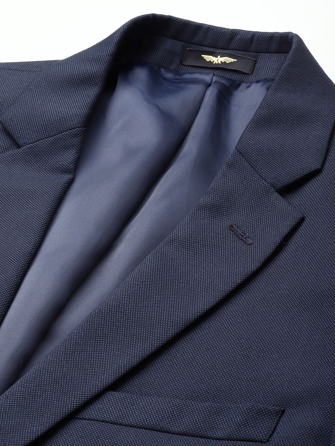 Park Avenue Self Design Single Breasted Super Slim Fit 3-Peice Suit
