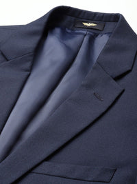 Park Avenue Self Design Single Breasted Super Slim Fit 3-Peice Suit