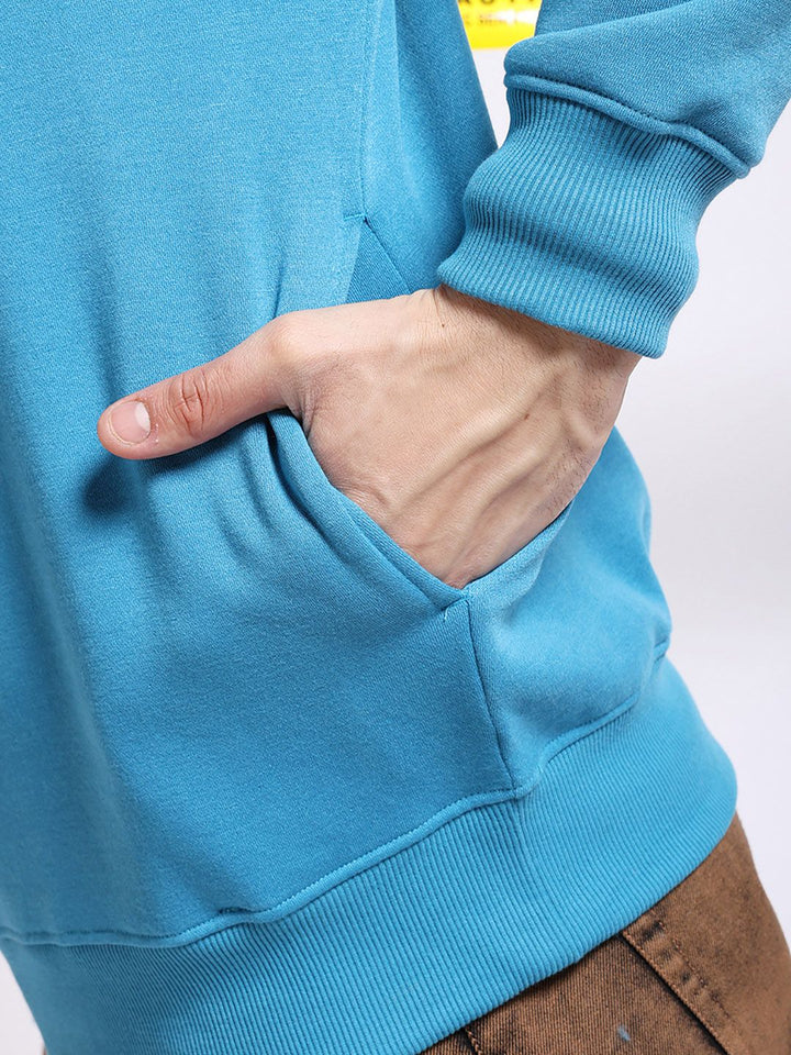 The Indian Garage Co Graphic Back Printed Hooded Oversized Pullover Sweatshirt