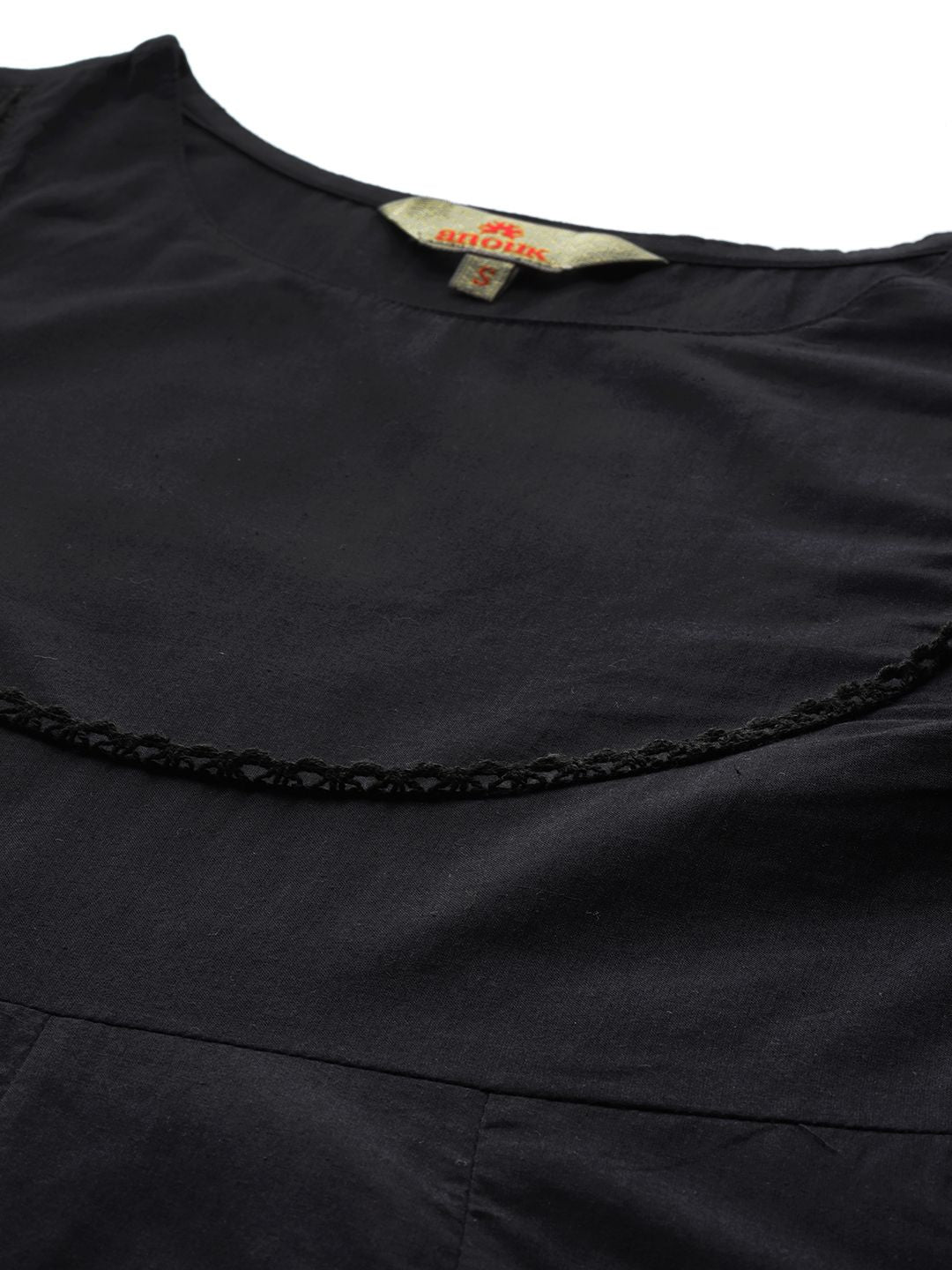 Anouk Panelled Kurta with Trousers & Dupatta