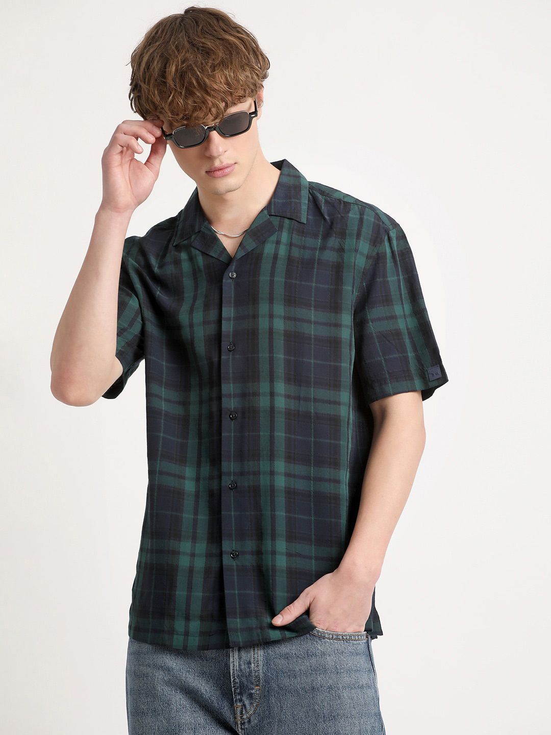 THE BEAR HOUSE Tartan Checks Cotton Casual Shirt