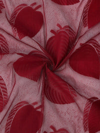 HOSTA HOMES Maroon Floral Window Curtain