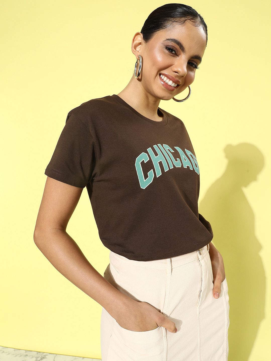 DILLINGER Women Typography Printed Boxy T-shirt