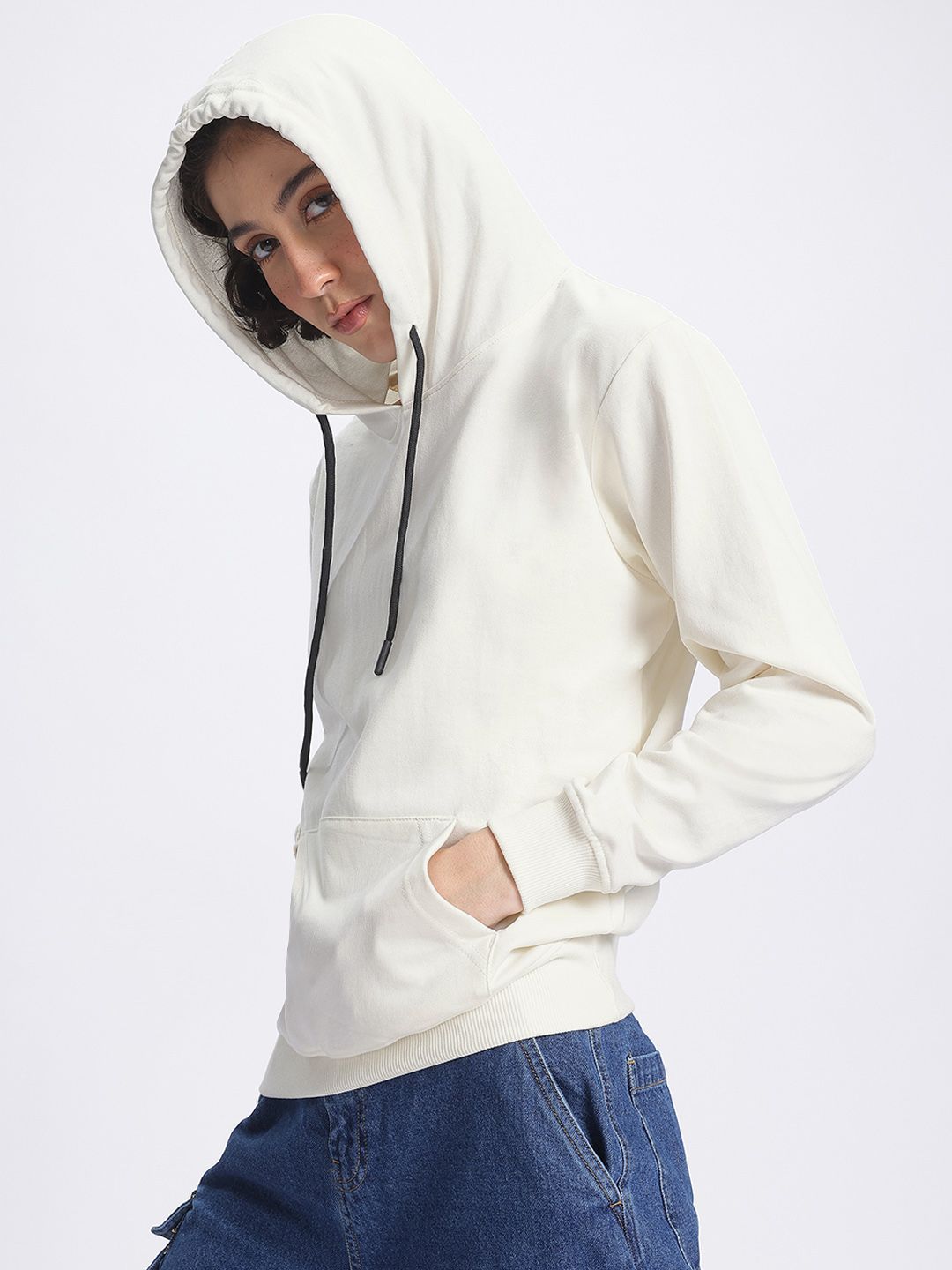 DressBerry Typography Printed Hooded Sweatshirt