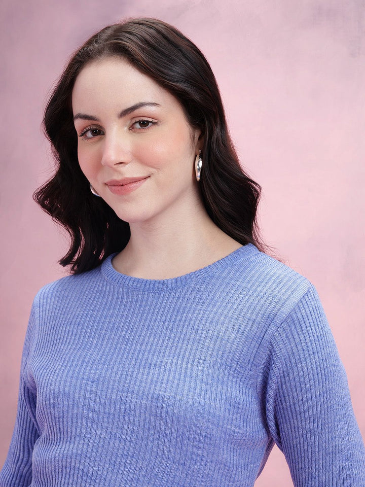 DressBerry Pure Acrylic Ribbed Pullover