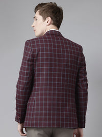 Park Avenue Checked Single-Breasted Semiformal Blazer
